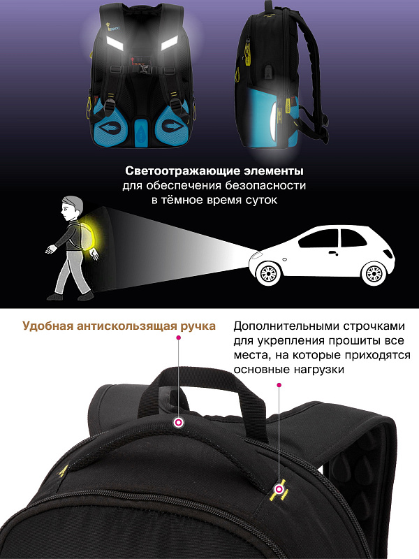 Рюкзак GROOC 14-052 + мешок + сумка-пенал