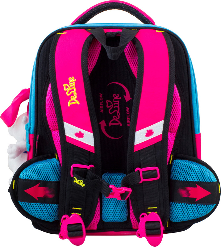 Ранец DeLune Full-set 7mini-022 + мешок + жесткий пенал + спортивная сумка + фартук для труда + мишка + ленточка