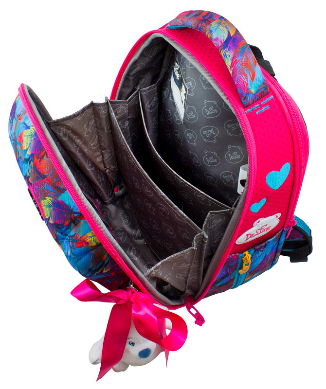 Ранец DeLune Full-set 7mini-015 + мешок + жесткий пенал + спортивная сумка + фартук для труда + мишка + ленточка